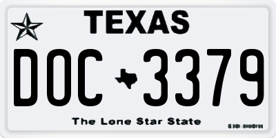 TX license plate DOC3379