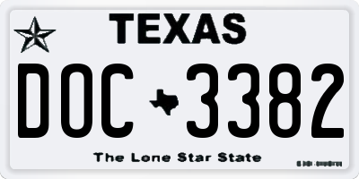 TX license plate DOC3382
