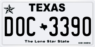 TX license plate DOC3390