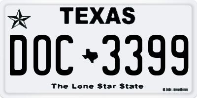 TX license plate DOC3399