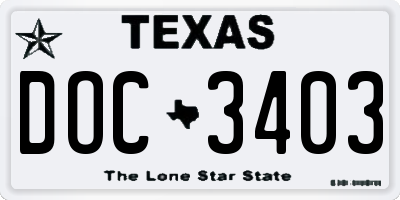 TX license plate DOC3403