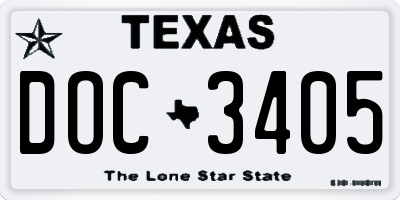 TX license plate DOC3405