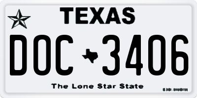 TX license plate DOC3406