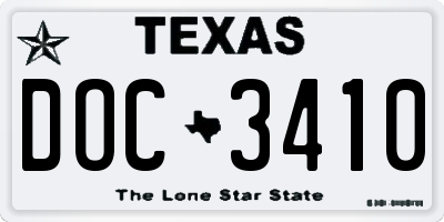 TX license plate DOC3410