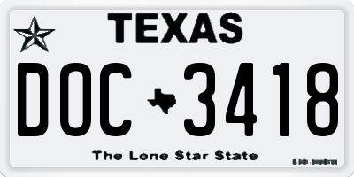 TX license plate DOC3418