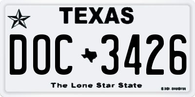 TX license plate DOC3426