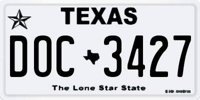 TX license plate DOC3427