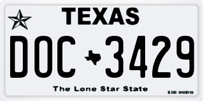 TX license plate DOC3429
