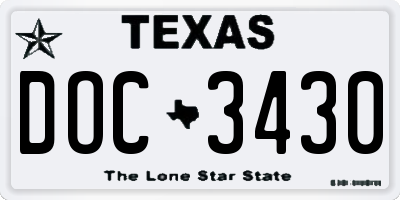 TX license plate DOC3430