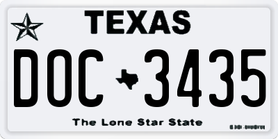 TX license plate DOC3435