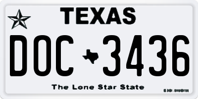 TX license plate DOC3436
