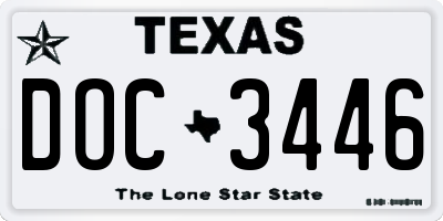 TX license plate DOC3446