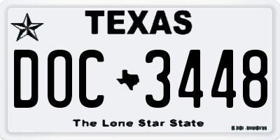 TX license plate DOC3448