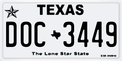TX license plate DOC3449