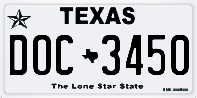 TX license plate DOC3450