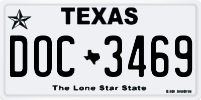 TX license plate DOC3469
