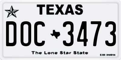 TX license plate DOC3473