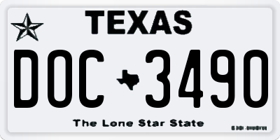 TX license plate DOC3490