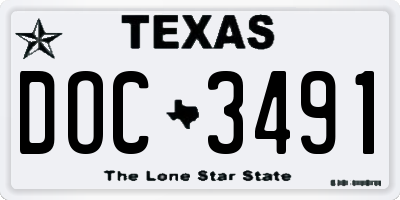 TX license plate DOC3491
