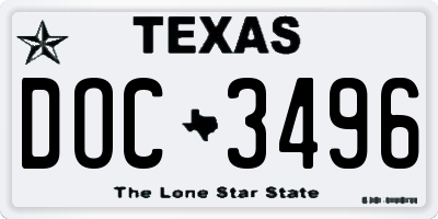 TX license plate DOC3496