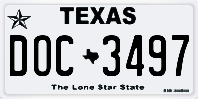 TX license plate DOC3497
