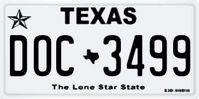 TX license plate DOC3499