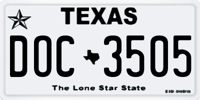 TX license plate DOC3505
