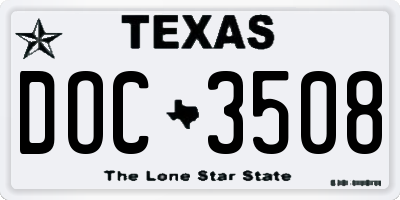 TX license plate DOC3508