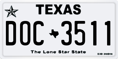 TX license plate DOC3511