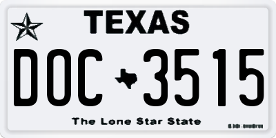 TX license plate DOC3515
