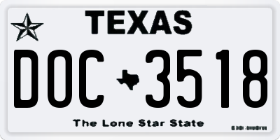 TX license plate DOC3518