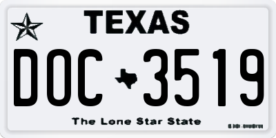 TX license plate DOC3519