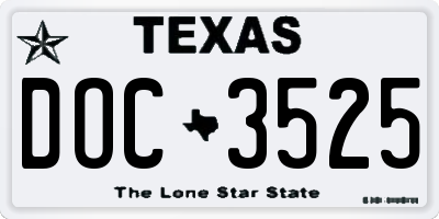 TX license plate DOC3525