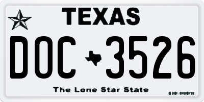 TX license plate DOC3526