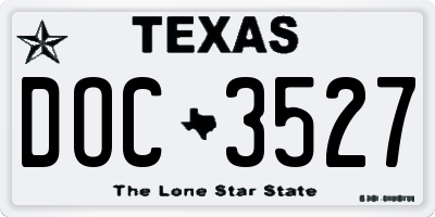 TX license plate DOC3527