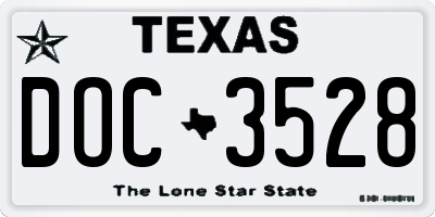 TX license plate DOC3528