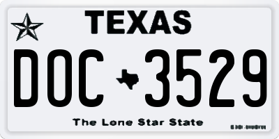 TX license plate DOC3529