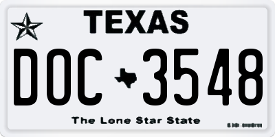 TX license plate DOC3548
