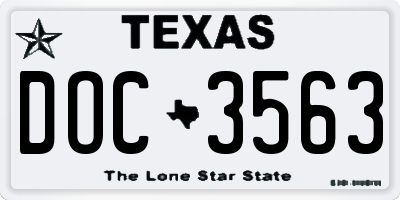 TX license plate DOC3563