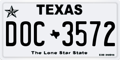 TX license plate DOC3572