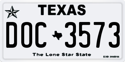 TX license plate DOC3573