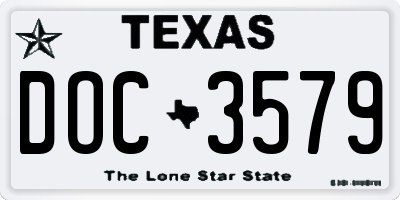 TX license plate DOC3579