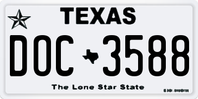 TX license plate DOC3588