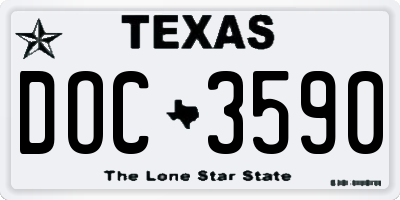 TX license plate DOC3590