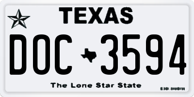 TX license plate DOC3594