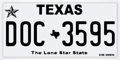 TX license plate DOC3595