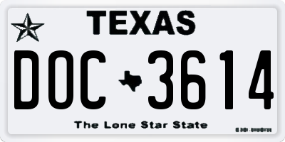 TX license plate DOC3614