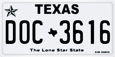 TX license plate DOC3616
