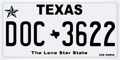 TX license plate DOC3622