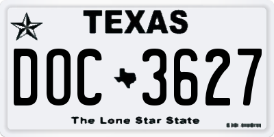 TX license plate DOC3627
